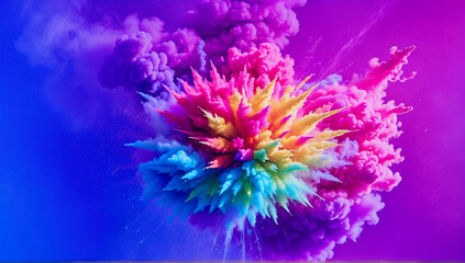 Obraz premium Abstract colorful cloud explosion