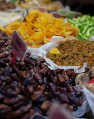 Traditional sweets in a local market