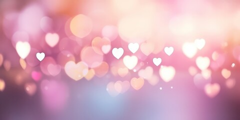 Hearts Bokeh Background