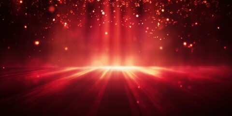 Obraz premium Red Glow with Sparkling Lights
