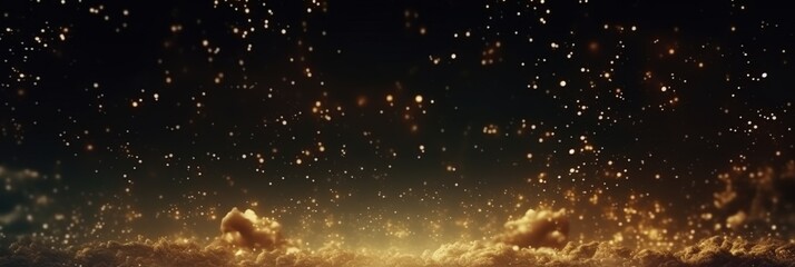 Obraz premium Golden Dust Falling on Clouds