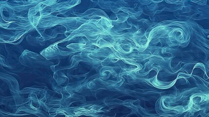 Obraz premium Fantasy blue and white abstract art and technological design