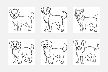 Golden Retriever Cute Dog puppy drawing  vector illustration