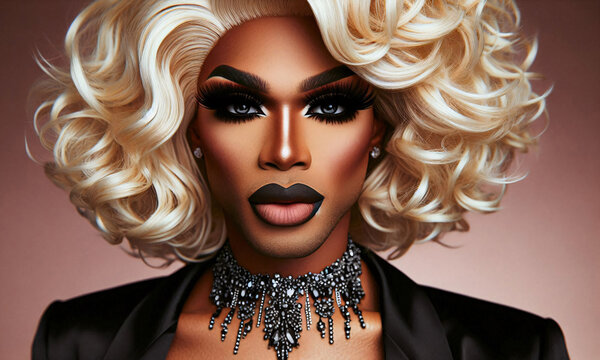 Zauberhaft geschminkte Dragqueen
