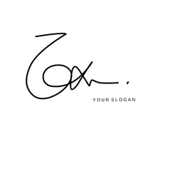 Gx Initial signature logo vector design