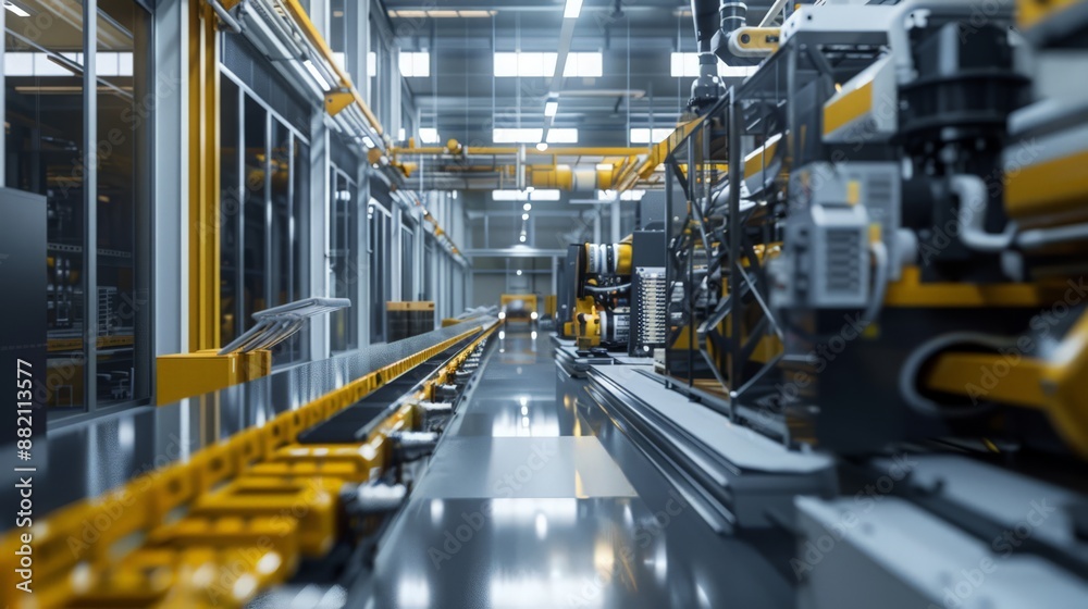 Poster explore the integration of robotics in our industrial factory, where automated systems improve workf