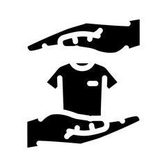 ethical production sustainable fashion glyph icon vector. ethical production sustainable fashion sign. isolated symbol illustration