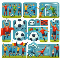 Football stock illustrations 