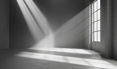 Obraz premium Gray background for product presentation with beautiful lights and shadows