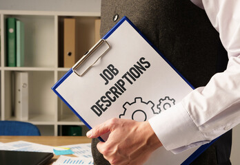 Job descriptions concept, employment and team management