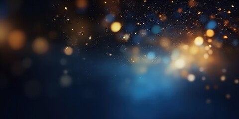 Abstract Blue and Gold Sparkle Background