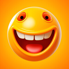 Fototapeta premium funny orange face