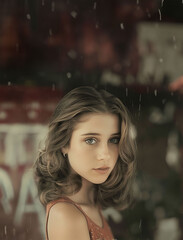 Obraz premium retro photo of a girl