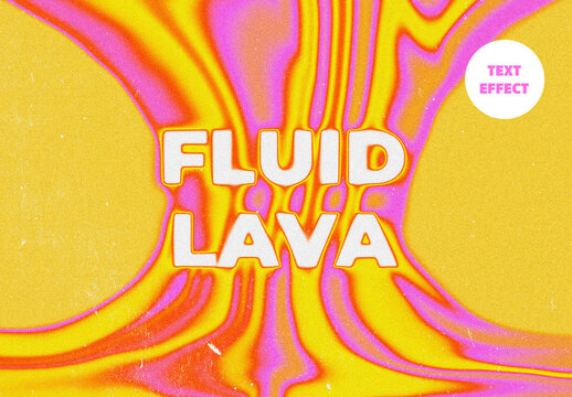 Acid Fluid Lava Text Effect Mockup