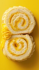 Fototapeta premium Lemon Swiss Roll with Powdered Sugar