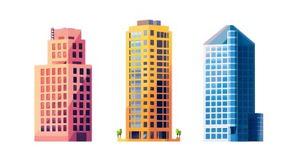 Futuristic Modern Cityscape with Iconic Skyscrapers and Urban Landscape