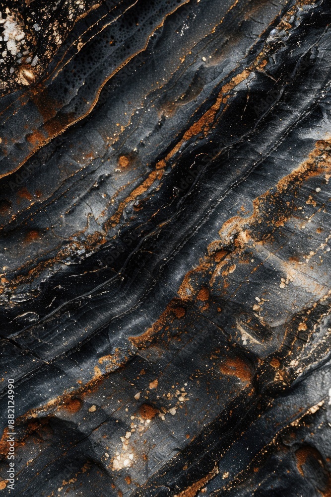 Poster close-up shot of a black marble surface with smooth texture and minimal imperfections