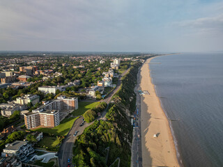 Aerial shot of Bournemouth Beach east Cliff Dorset