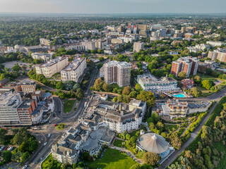 Bournemouth Beach Bath Road aerial shot Dorset United Kingdom