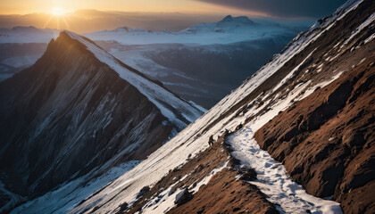 Peak Mysteries in Cloudy Winter: The Pathfinder's Jaunt Immersed in Landslide