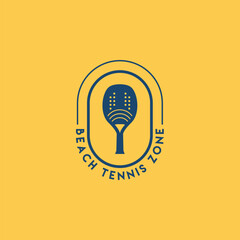 Logo template for beach tennis.	