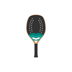 Simple beach tennis racket template.	