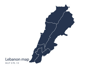 Obraz premium Lebanon map