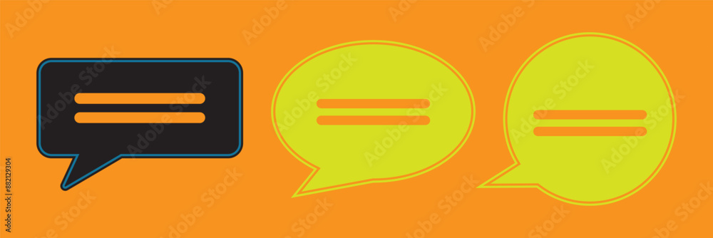 Wall mural chat icon. speech bubble icon. vector flat design on white background. comment icon speech bubble sy