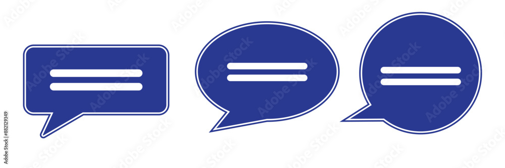 Poster chat icon. speech bubble icon. vector flat design on white background. comment icon speech bubble sy