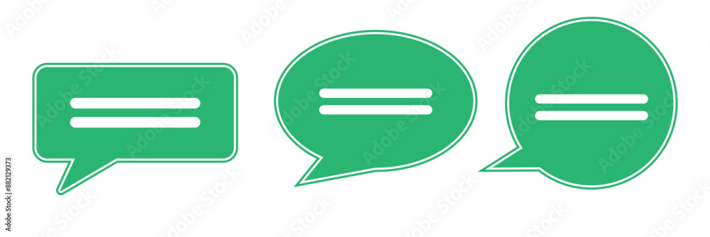Wall mural chat icon. speech bubble icon. vector flat design on white background. comment icon speech bubble sy