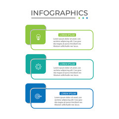 Timeline infographic design element and number options. Business concept with 3 steps.
