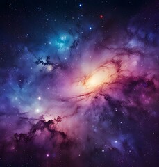 Obraz premium A high quality background galaxy illustration with stardust and bright shining stars illuminating the space