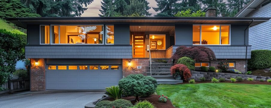 Stylish split-level home with modern updates.