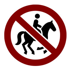 Prohibition of horseback riding