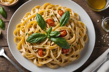 Fettuccine pasta Italian cuisine