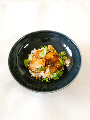 Traditional Home made Chinese cuisine pork rice