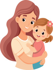 Pretty woman holding a newborn baby in her arms