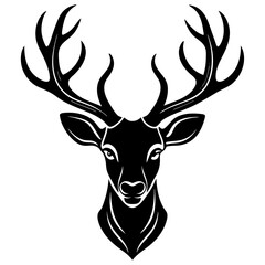 Deer head silhouette illustration