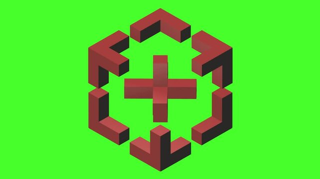 Abstract cube, Optical Illusions of Impossible Objects, impossible cube, web design element, optical illusion., web design element Video