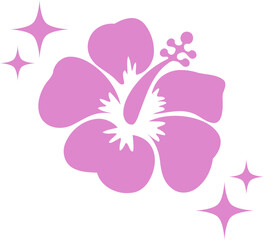 Naklejka premium Hibiscus Flower Illustration