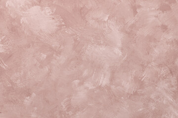 Abstract pink beige painted grungy background. Part of a wall, wallpaper or design element in a pastel tones