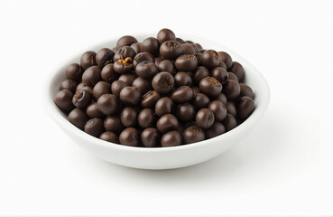 Black Eyed Peas isolated on white background.