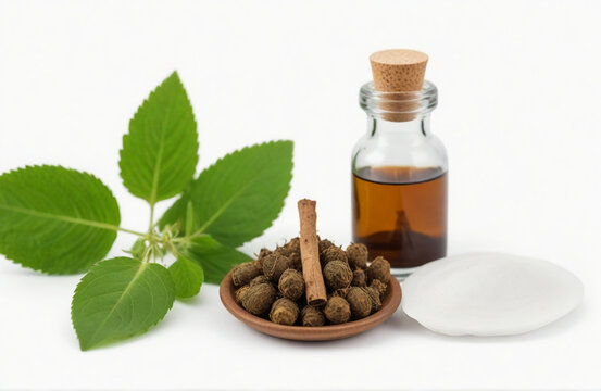 Borojo, herbal medicine isolated on white background