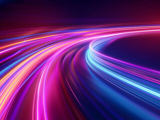 Close up of network data flowing on black background.