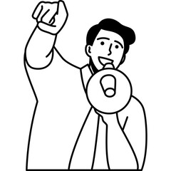 People Megaphone Job Vacancy Illustration