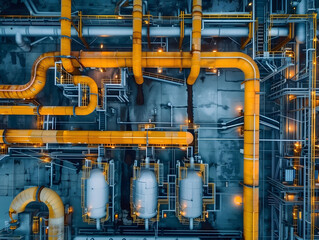 Oil Refinery And Pipeline