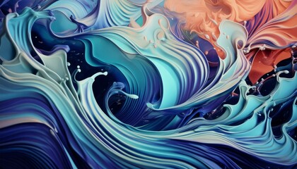 激しくうねる海、アート