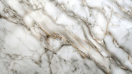 Ultra realistic high-resolution marble texture background, with white as the main color tone, accompanied by fine lines of light gray and beige, suitable for various design and construction projects