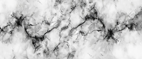 Marble wall with white and silver patterns, gray ink graphic background, creating an elegant, abstract light