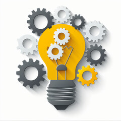 lightbulb with gears